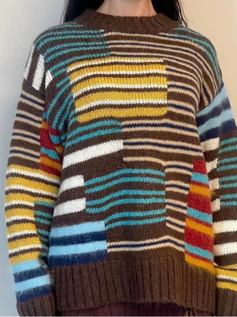 NWOT Danielle Guzio oversized striped sweater - Picture 1 of 5